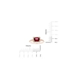 thumbnail image 3 of Emerald Cut Gemstone & 0.23 Halo Diamond Ring in 14K Gold, 3 of 4