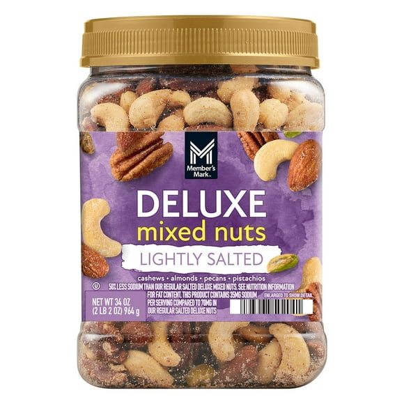 Member's Mark Lightly Salted Deluxe Mixed Nuts, 34 oz.