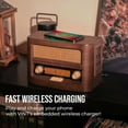 thumbnail image 4 of Fuse Audio Vintage Bluetooth Radio with Wireless Charger, 4 of 10