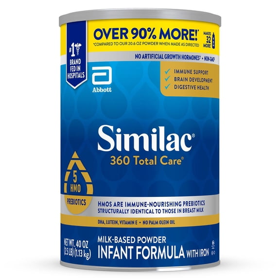 Similac 360 Total Care Infant Formula, 40 oz.