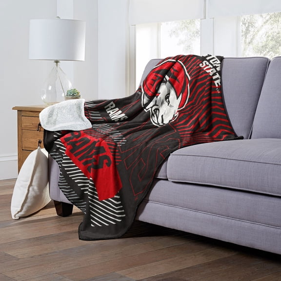 Officially Licensed NCAA Cloud Throw Blanket with Sherpa Back, 60" x 70"