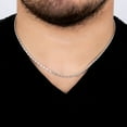 thumbnail image 6 of 2.5mm Italian Sterling Silver Diamond Cut Rope Chain, 6 of 7
