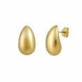 thumbnail image 1 of Domed Teardrop Stud Earrings in 14K Gold, 1 of 6