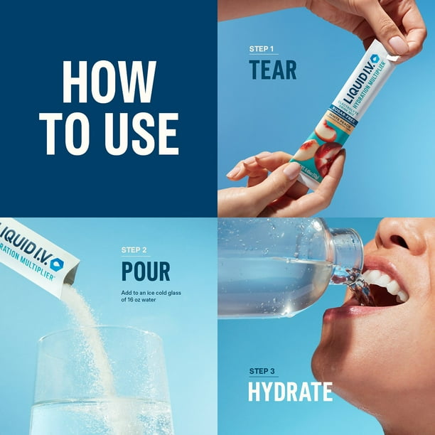 Liquid I.V. Hydration Multiplier Sugar-Free, White Peach, 26 ct
