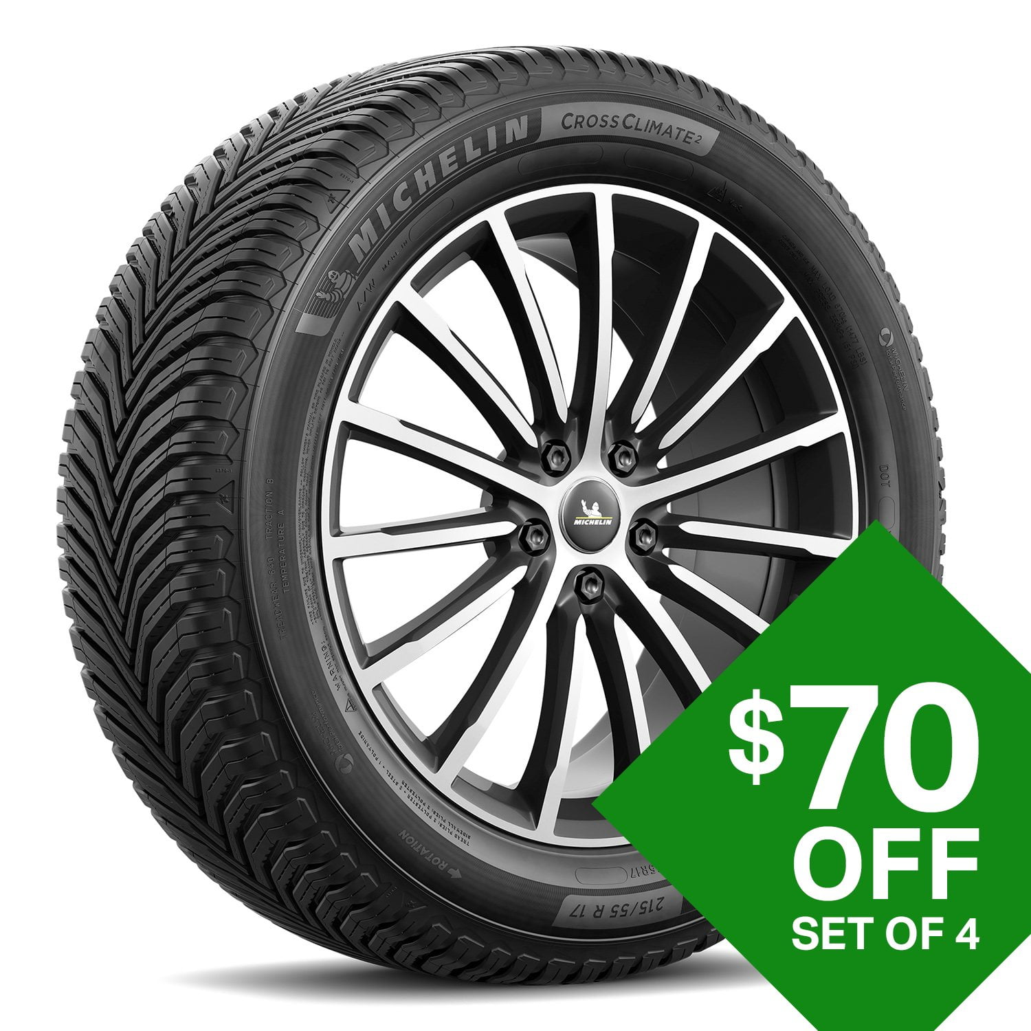 Michelin CrossClimate2 - 205/55R17/XL 95V Tire - Samsclub.com