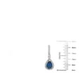 thumbnail image 3 of Pear Cut Gemstone & Halo Diamond Tear Drop Dangle Earrings in 14K Gold, 3 of 4