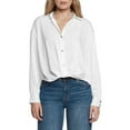 thumbnail image 1 of Express Women's Satin V-Neck Shirt, 1 of 6