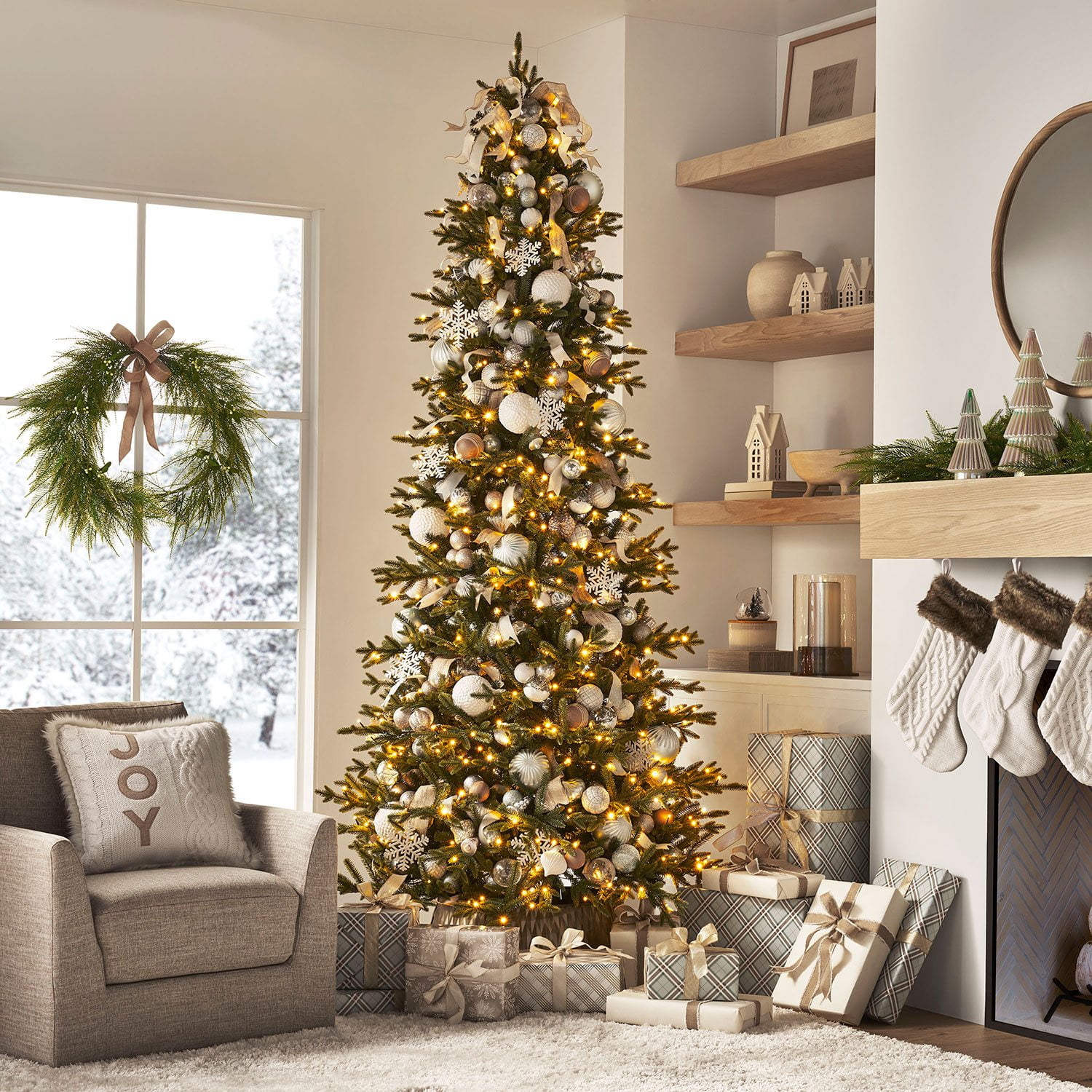 Member's Mark 7' Linden Fir Slim Pre-Lit Christmas Tree