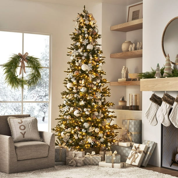 Member's Mark 7' Linden Fir Slim Pre-Lit Christmas Tree - Samsclub.com