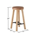 thumbnail image 7 of Bower Home Upholstered Counter or Bar Stool, 2-Pack, 7 of 7