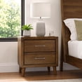 thumbnail image 1 of Society Den Zuma 2-Drawer Nightstand in Walnut, 1 of 9