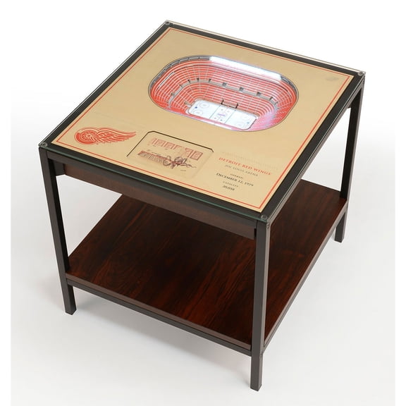 YouTheFan Detroit Red Wings Lighted Stadium End Table