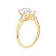 thumbnail image 2 of Pear Cut Lab Created Gemstone 3-Stone Ring in 14K Gold, 2 of 7