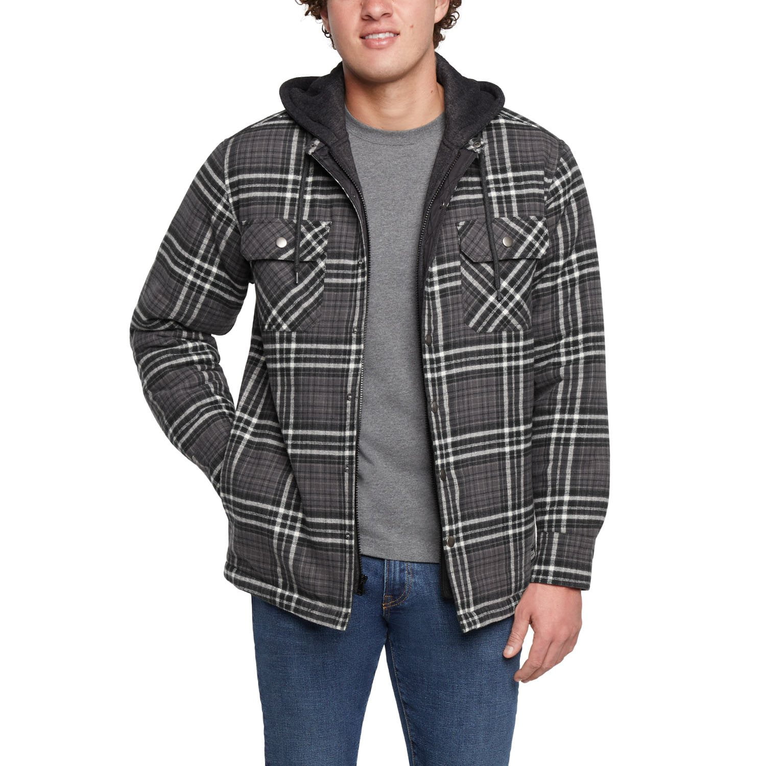ジャケット・アウター 90s Eddie Bauer Plaid Hoodie Eddie Bauer Men's Hooded Shacket - Samsclub.com