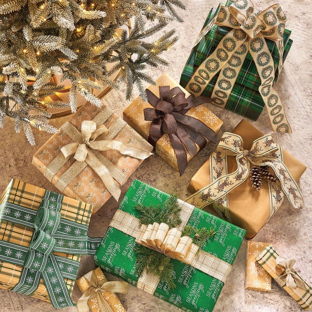 Member’s Mark Premium Wired Holiday Ribbon, 6pk