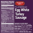 thumbnail image 4 of Sandwich Bros. Egg White & Turkey Sausage Flatbread Sandwich, Frozen, 12 ct., 4 of 4