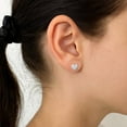 thumbnail image 4 of Diamond Heart Stud Earrings in Sterling Silver, 4 of 4