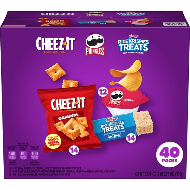 Classic Snack Mix Cheez-It Pringles RKT Variety Pack, 40 ct