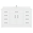 thumbnail image 1 of Studio Bathe Calais 60-inch Bathroom Vanity With Engineered Stone Countertop, 1 of 9