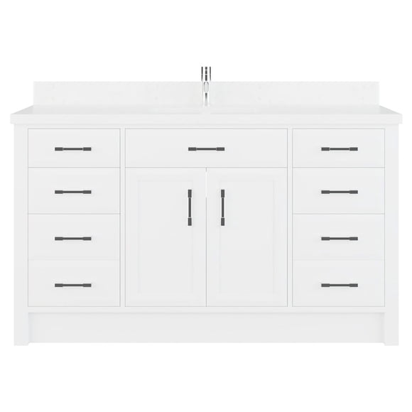 Studio Bathe Calais 60-inch Bathroom Vanity With Engineered Stone Countertop