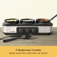 thumbnail image 2 of Crock-Pot Trio 3-Piece Stainless Steel Slow Cooker & Food Warmer, 2 of 6
