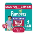 thumbnail image 1 of Pampers Cruisers 360 Diapers, Sizes 4-7, 1 of 13