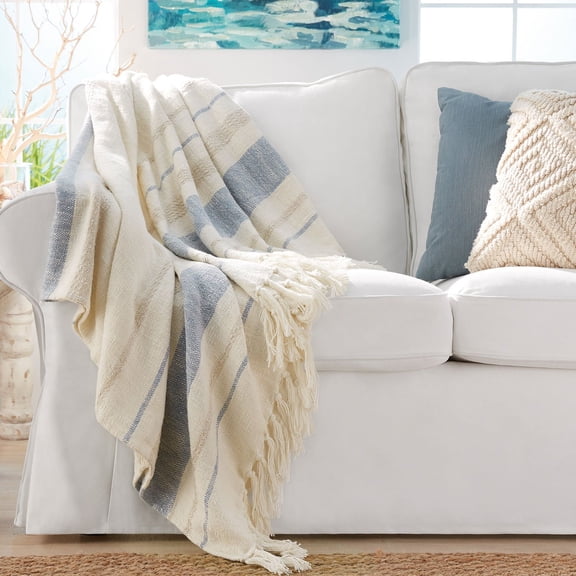 Member's Mark Woven Cotton Throw with Tassels, 60" x 70"