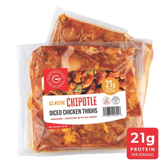 Gourmet Specialty Foods Classic Chipotle Seasoned Diced Chicken Thighs, 16 oz., 2 pk.