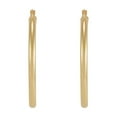 thumbnail image 3 of Oval Tube Hoop Earrings in 14K Gold, 3 of 6
