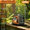 thumbnail image 3 of 4800/3800-Watt Genmax Gas-Powered Lightweight Inverter With CO Sensor + Remote Electric Start / Telescopic Handle, 3 of 7