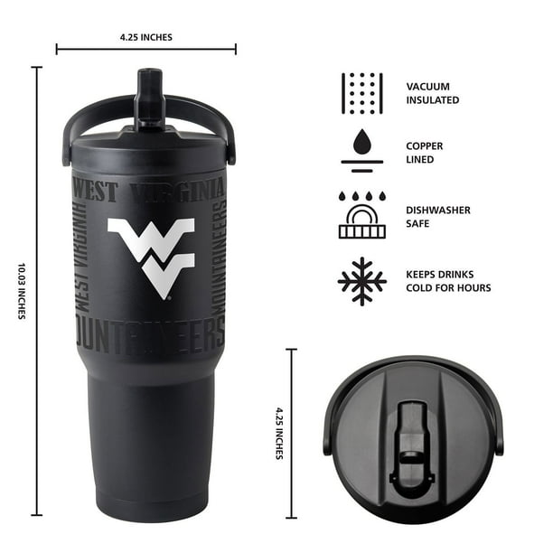 Logo Brands West Virginia Mountaineers Stainless Steel Tumbler Set