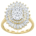 thumbnail image 1 of 3.46 CT.T.W. Oval Baguette & Round Cut Lab Created Diamond Ring in 14K Gold, 1 of 10