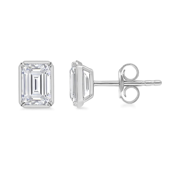 Lab Created Fancy Cut Diamond Stud Earrings in 14K Gold