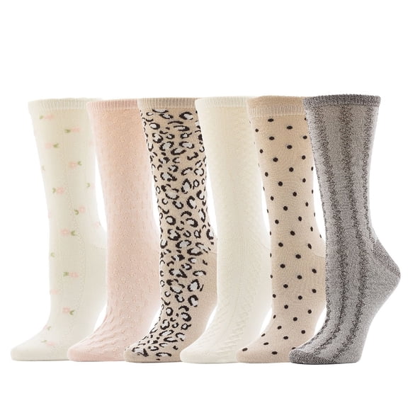 Cuddl Duds Women's 6-Pack So Soft Sock