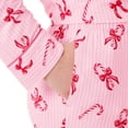 thumbnail image 5 of DreamMark Women's 2-Piece Holiday Notch Collar Pajama Set, 5 of 12