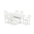 thumbnail image 3 of POLYWOOD Gulf Shores Farmhouse Trestle Dining Set, 7pc, 3 of 11