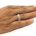 thumbnail image 3 of 0.09 CT. T.W. Round Cut Double Row Mens Diamond Band in 14K Gold, 3 of 4