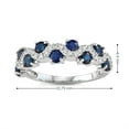 thumbnail image 3 of Round Cut Genuine Gemstone and Diamond Accent Band in 14K Gold, 3 of 5
