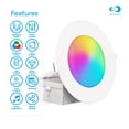 thumbnail image 3 of 4in & 6 In Wi-Fi Smart Slim Recessed LED Light 12W 1100LM 12 Pack, 3 of 9