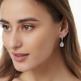 thumbnail image 4 of 1.00 CT. T.W. Diamond Halo Dangle Earrings in 14K Gold, 4 of 4