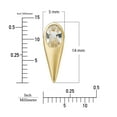 thumbnail image 3 of Lab Created Oval White Sapphire Gemstone Stud Earrings in 14K Gold, 3 of 4