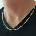 thumbnail image 5 of Two-Tone Diamond Cut Curb Chain Necklace in 14K Gold, 3.65mm, 5 of 7