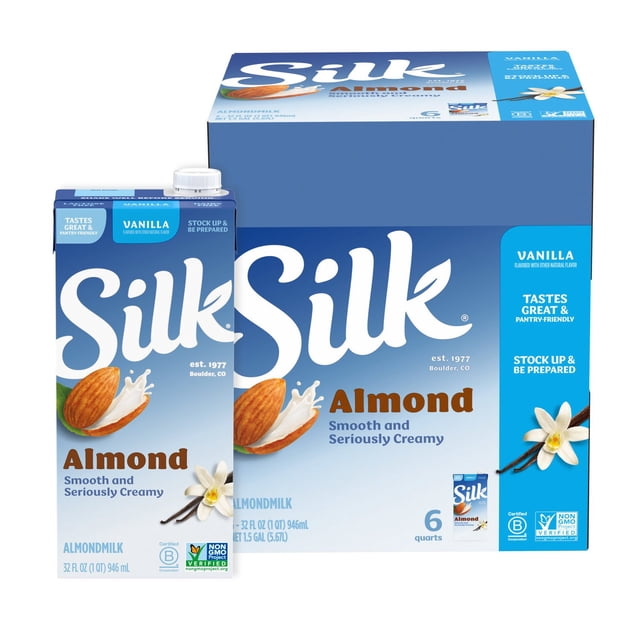 Silk Vanilla Almond Milk, 32 fl. oz., 6 pk.