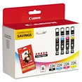 thumbnail image 3 of Canon CLI-226 Ink Tank Cartridge & Paper Pack, Black/Cyan/Magenta/Yellow (4 pk.), 3 of 3