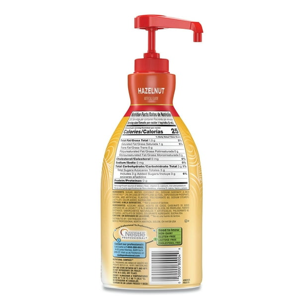 Nestle Coffee-mate Liquid Coffee Creamer with Pump, Hazelnut, 50.7