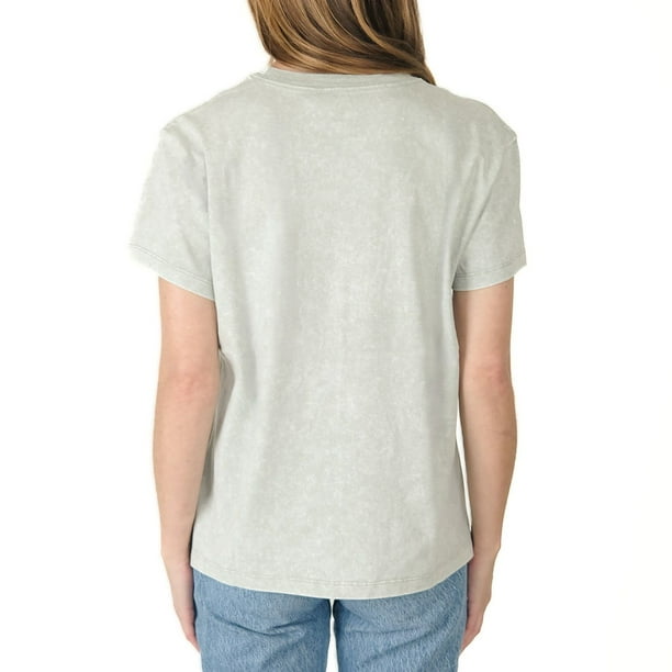 Country Concert T-Shirt For Women – Try That In A Small Town USA Flag Tee (Grey Bleached)