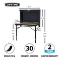 thumbnail image 2 of Lifetime Wall-Mounted Powder-Coated Folding Work Table, 2 of 12
