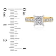 thumbnail image 4 of Lab Created Princess Cut Diamond Ring In 18K Gold, 4 of 5