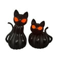 thumbnail image 3 of Member's Mark Pre-Lit Pumpkin Cats, Set of 2, 3 of 4