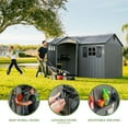 thumbnail image 4 of Lifetime 12.5' x 8' Outdoor Storage Shed, Gray, 4 of 12